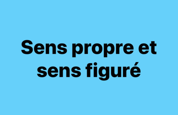 Sens propre et sens figuré