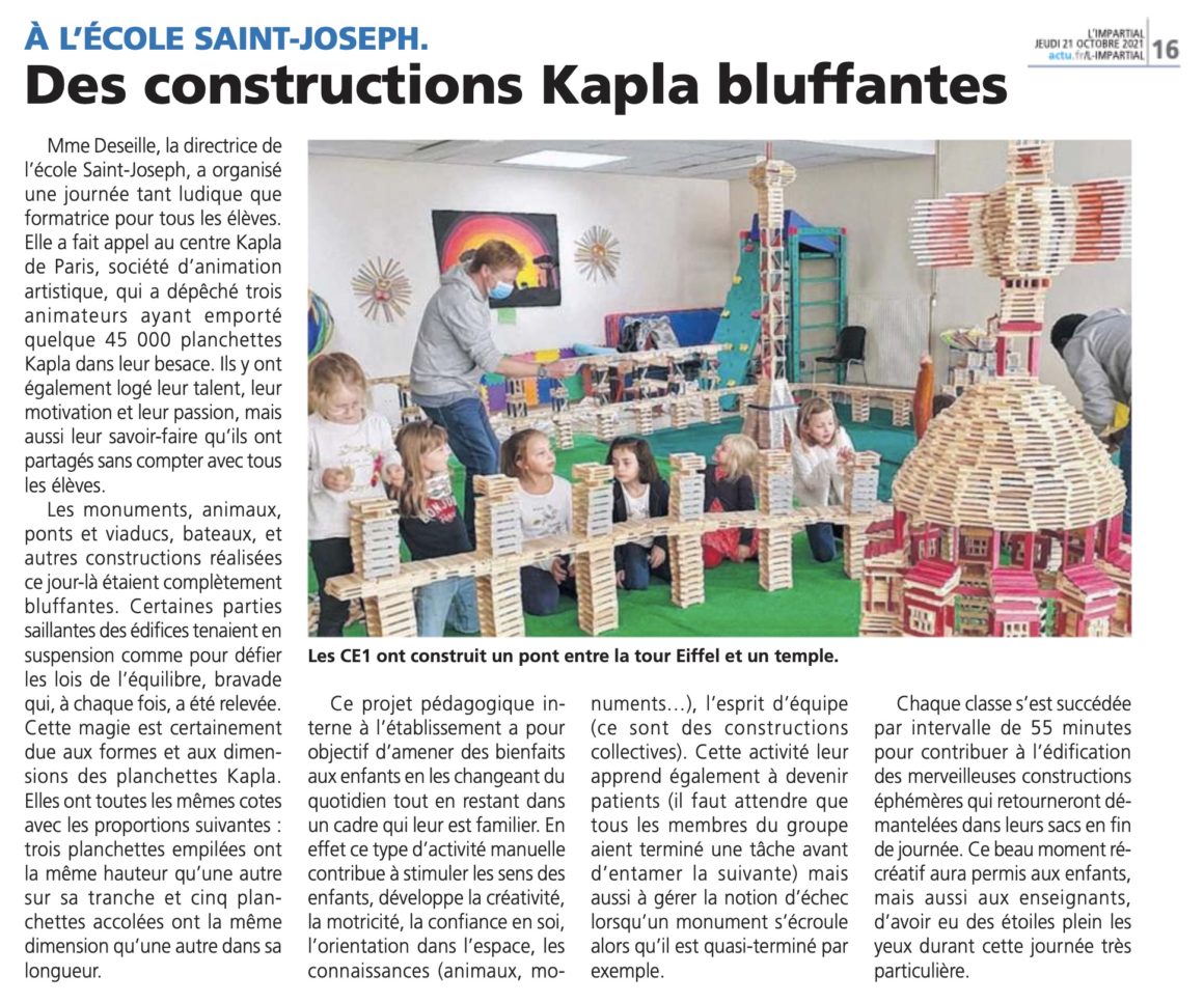 Des constructions Kapla bluffantes